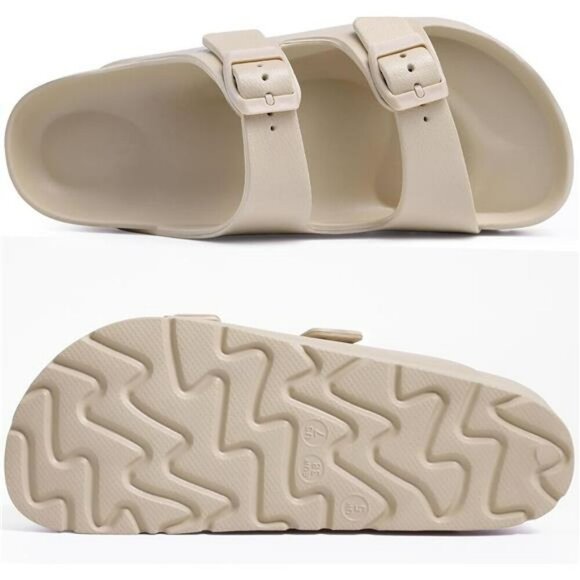 Platform Arch Support Sandals Womens Summer Foam Slides Adjustable Buckle - Picture 3 of 7